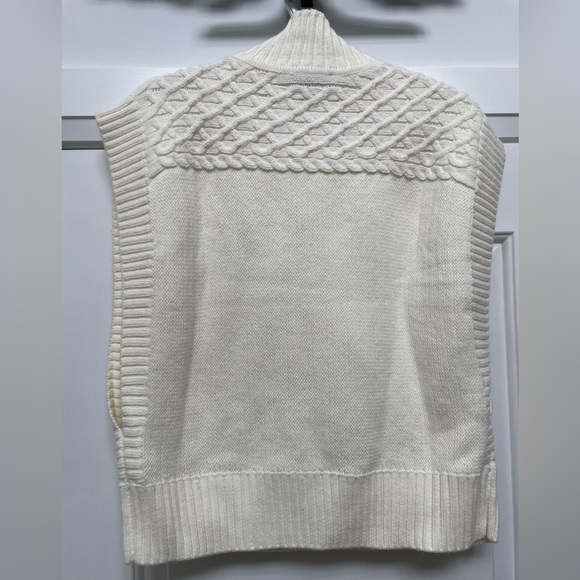 NWT INC sleeveless white knit sweater vest - Picture 3 of 4